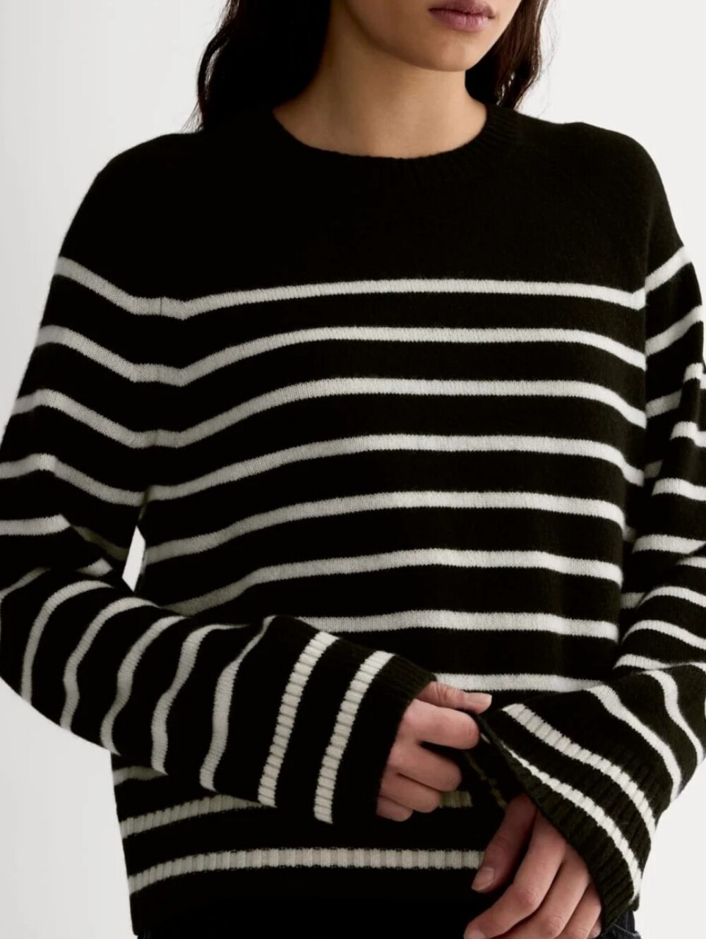Everlane Black 100% Cashmere Boxy Crew Womens Sweater Sz XXL